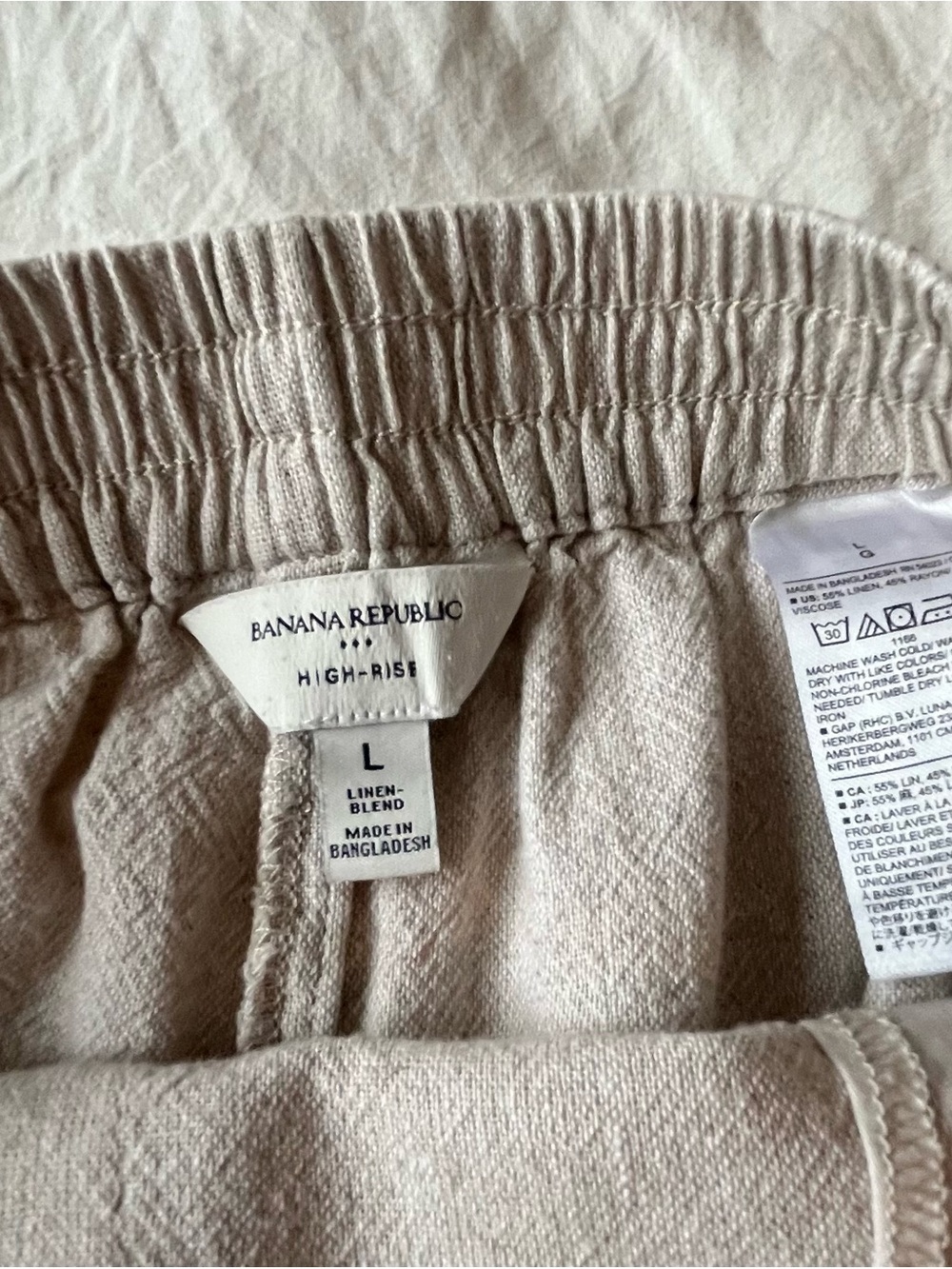Banana Republic Factory Any Day Flax High-Rise Linen Blend Shorts SZ Large - Picture 10 of 12
